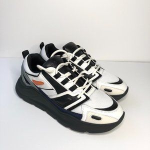 $320 Sandro Paris Marine White Leather Athletic Shoe Sneakers Size 43 AS IS